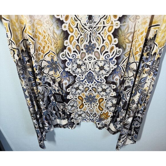 Y2K World Unity Women Embroidered Beaded Blouse 3X Boho Hippie Fairy Whimsy Goth - Picture 5 of 12